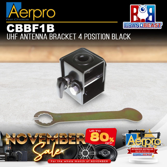 Aerpro CBBF1B Folding UHF Antenna Bracket - Black
