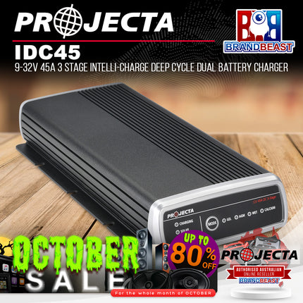 PROJECTA IDC45 9-32V 45A 3 Stage Intelli-Charge Deep Cycle Dual Battery Charger