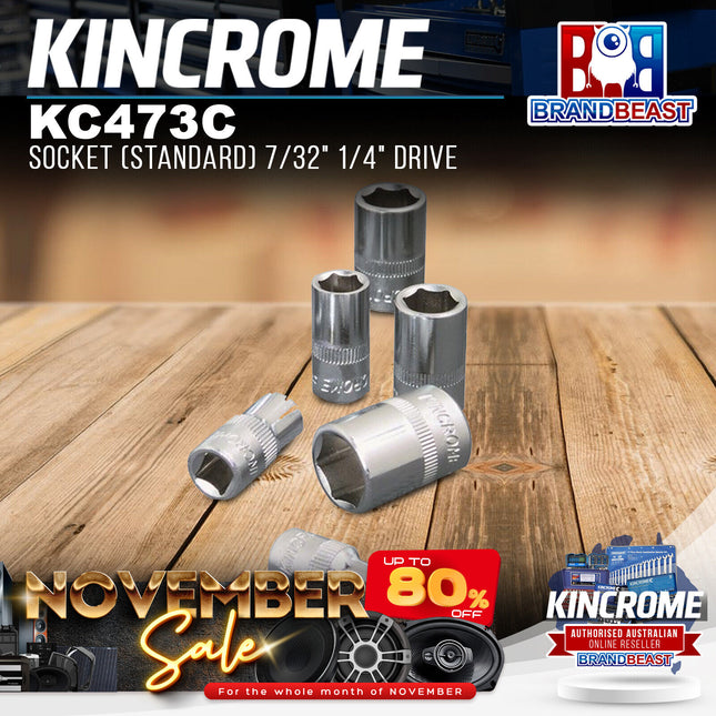 KINCROME KC473C Socket (Standard) 7/32" 1/4" Drive