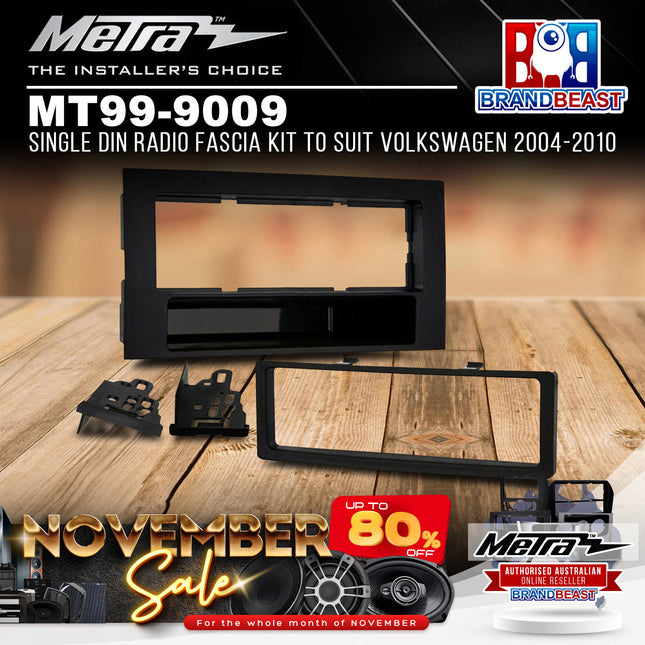 Metra MT99-9009 Single DIN Radio Fascia Kit To Suit Volkswagen 2004-2010