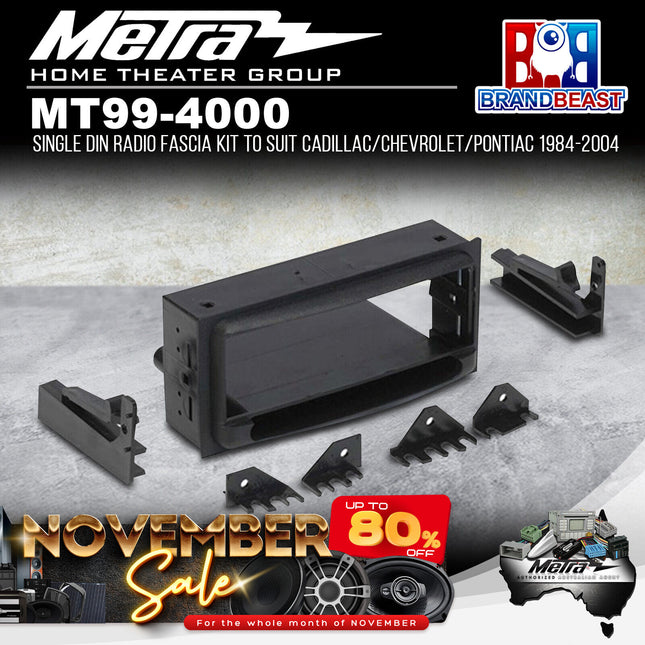 Metra MT99-4000 Single DIN Radio Facia Kit Suit GM Cadillac/Chevrolet/Pontiac