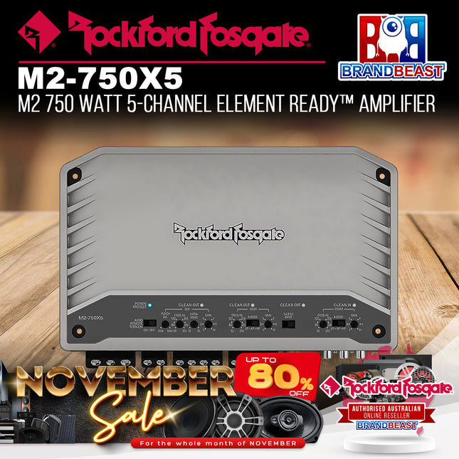Rockford Fosgate M2-750X5 M2 750 Watt 5-Channel Element Ready™ Amplifier