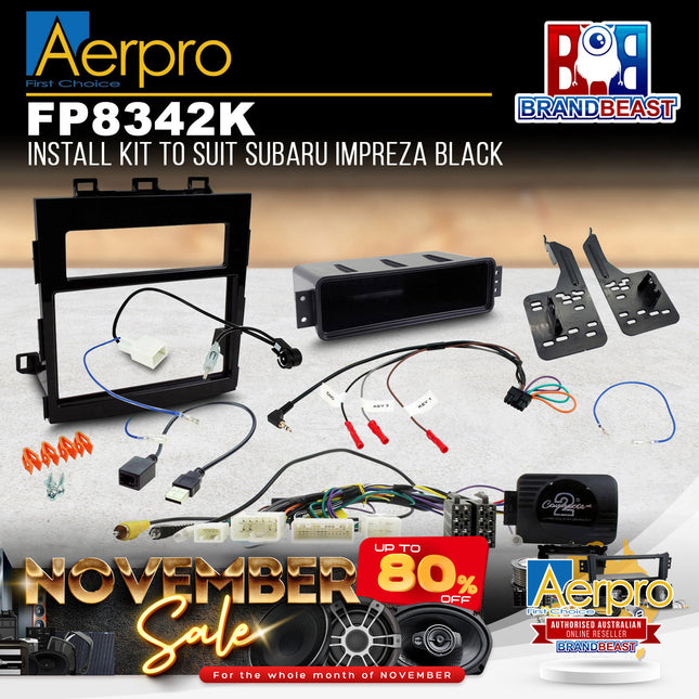 Aerpro FP8342K Install Kit to Suit Subaru Impreza