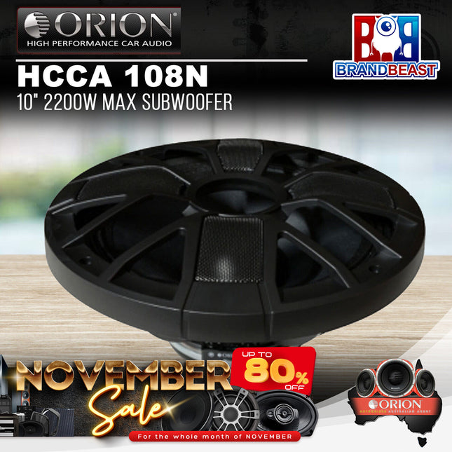 Orion HCCA 108N 10" 2200W Max Subwoofer