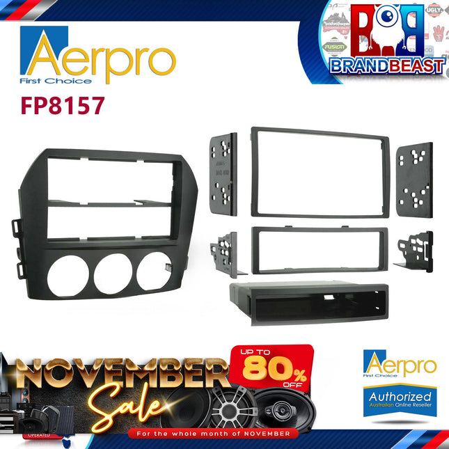 Aerpro FP8157 Single/Double DIN Black Facia Kit Suit Mazda MX5 Roadster