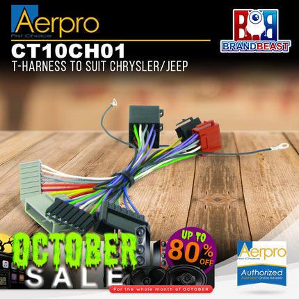 Aerpro CT10CH01 T-Harness to Suit Chrysler/Jeep