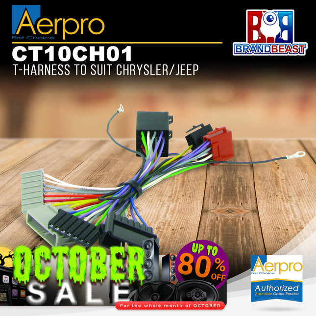Aerpro CT10CH01 T-Harness to Suit Chrysler/Jeep