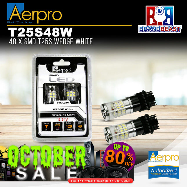 Aerpro T25S48W 48x T25S SMD Wedge - White