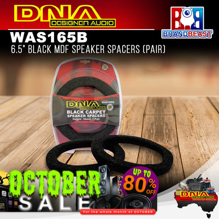DNA WAS165B 6.5" Black MDF Speaker Spacers (Pair)