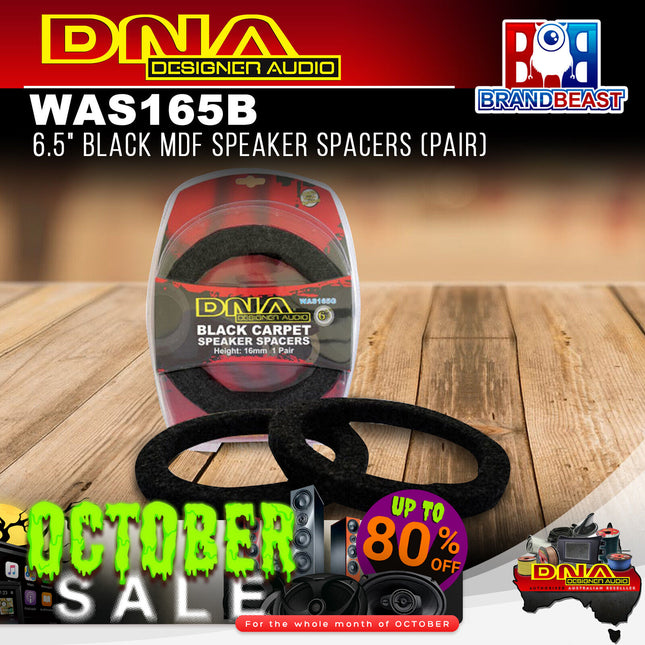 DNA WAS165B 6.5" Black MDF Speaker Spacers (Pair)