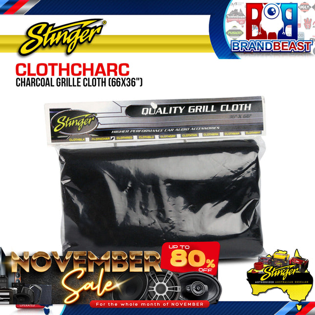 Stinger CLOTHCHARC 66"x36" Charcoal Speaker Grill Cloth