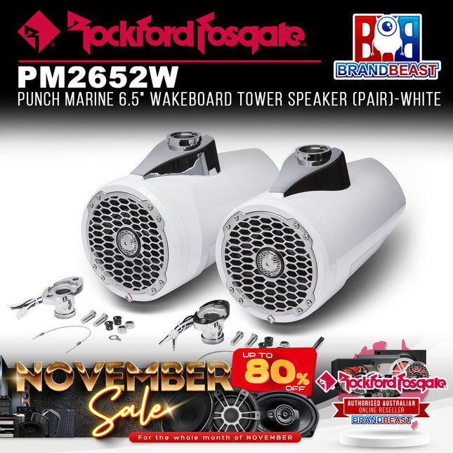Rockford Fosgate PM2652W Punch Marine 6.5" Wakeboard Tower Speaker