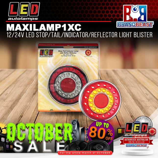 LED Autolamps MAXILAMP1XC 12/24V LED Stop/Tail/Indicator/Reflector Light Blister