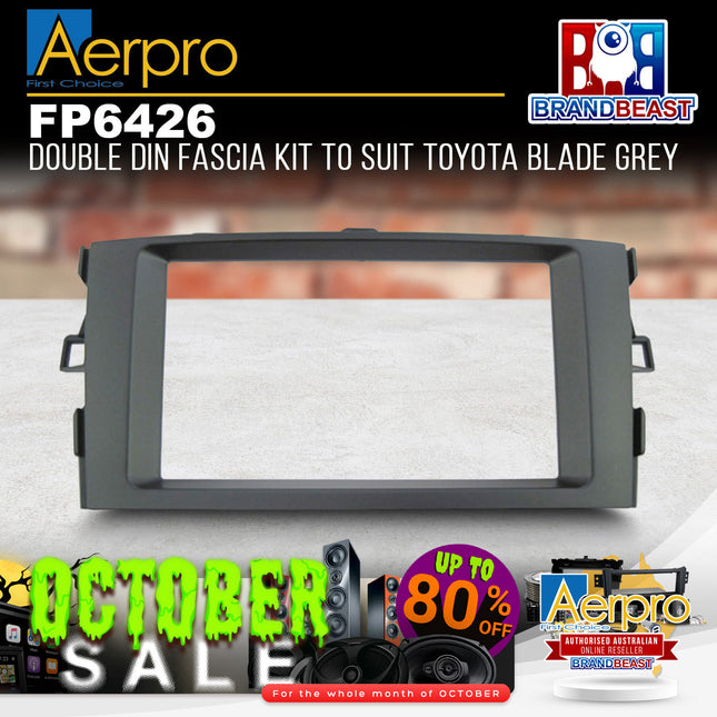 Aerpro FP6426 Double DIN Grey Facia Kit Suit Toyota Blade 2006 - 2011