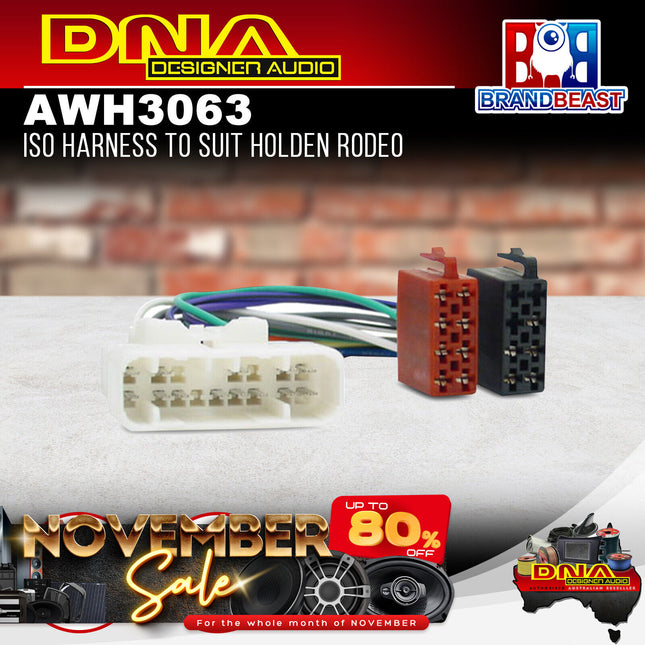 DNA AWH3063 ISO Harness to Suit Holden Colorado, Rodeo, Isuzu D-Max, Mu-X