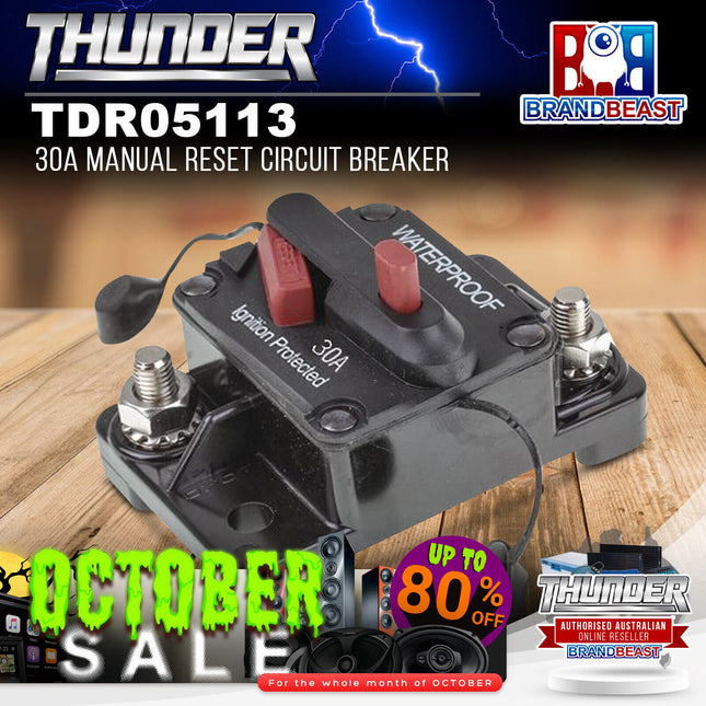 Thunder TDR05113 30A Manual Reset Circuit Breaker