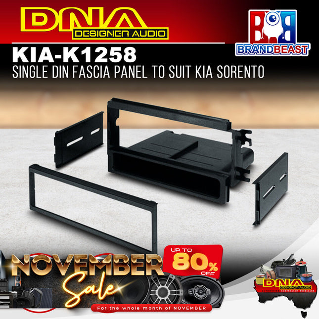 DNA KIA-K1258 Single DIN Fascia Panel to Suit Kia Sorento