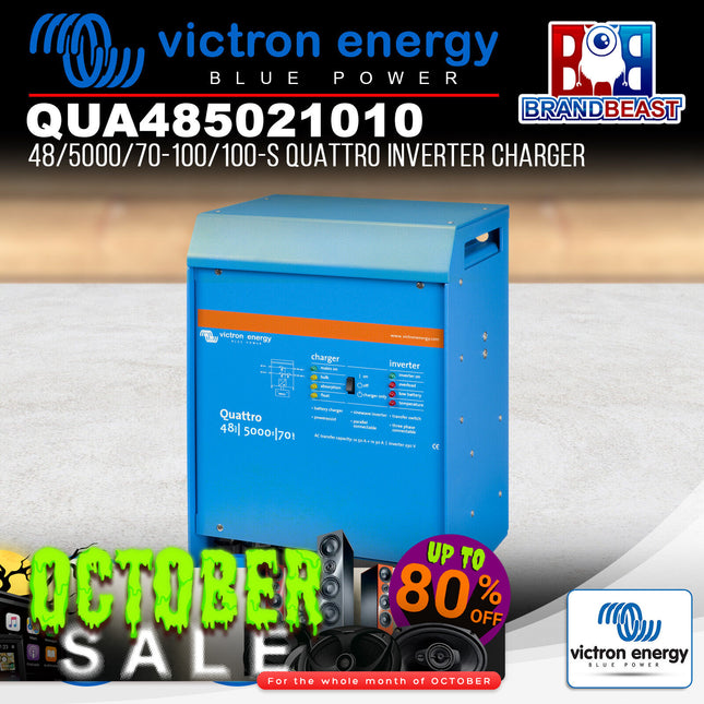 Victron Energy QUA485021010 48/5000/70-100/100-S Quattro Inverter Charger