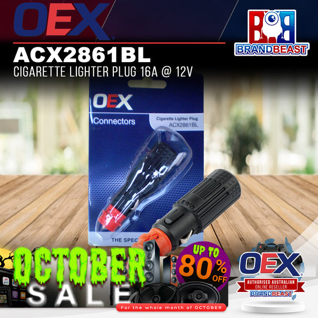 OEX ACX2861BL Cigarette Lighter Plug 16A @ 12V