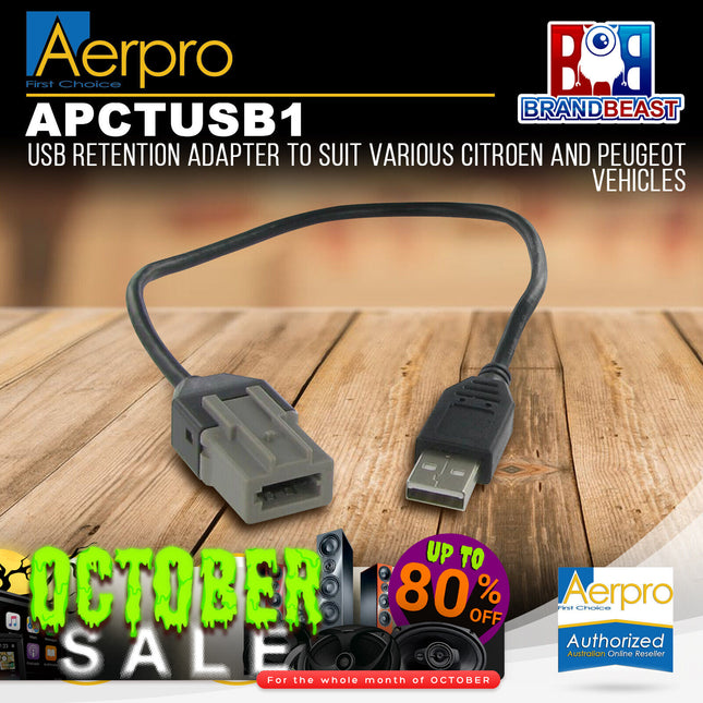 Aerpro APCTUSB1 USB Retention Adapter to Suit Various Citroen and Peugeot