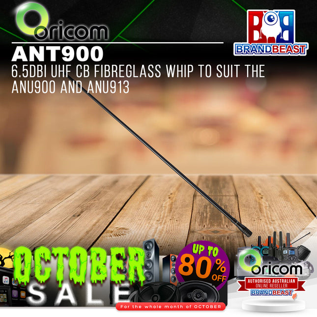Oricom ANT900 6.5dBi UHF CB Fibreglass Whip to suit the ANU900 and ANU913