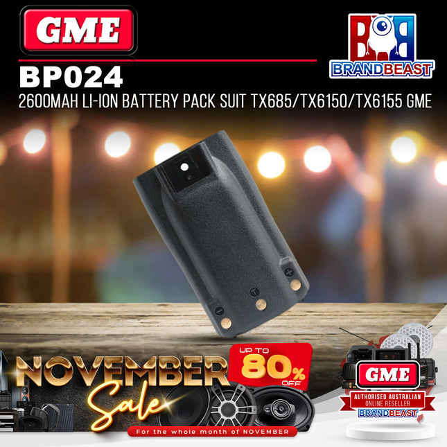 GME BP024 2600mAh Li-Ion Battery Pack to Suit TX685 TX6150 TX6155