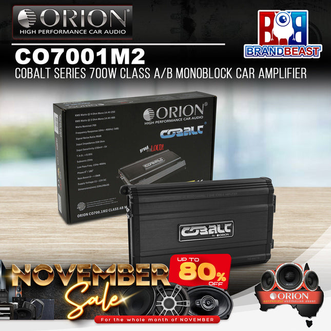 Orion CO7001M2 Cobalt Series 700W Class A/B Monoblock Car Amplifier