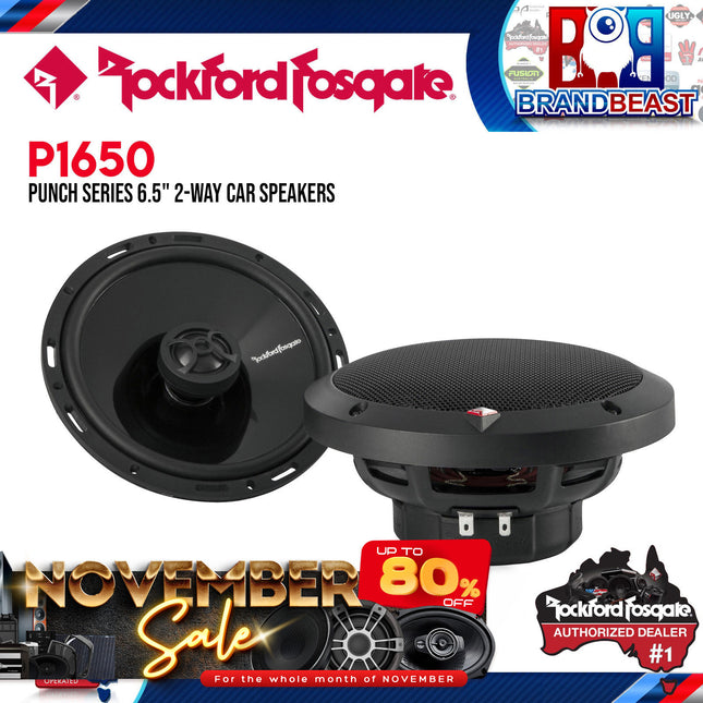 Rockford Fosgate P1650 Punch 6.5" 2-Way Full Range Euro Fit Compatible Speaker