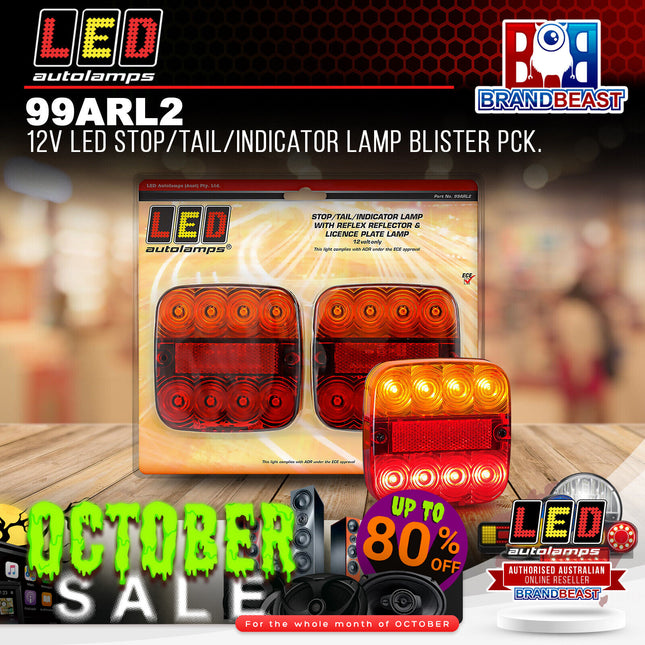 LED Autolamps 99ARL2 12V LED Stop/Tail/Indicator Lamp Blister Pck