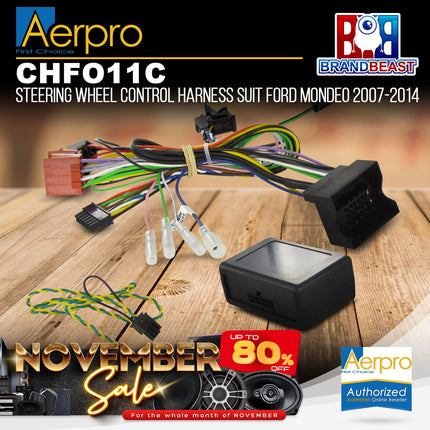 Aerpro CHFO11C Steering Wheel Control Harness Suit Ford Mondeo 2007 - 2014