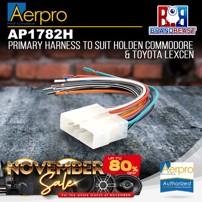 Aerpro AP1782H Primary Harness to Suit Holden/Toyota