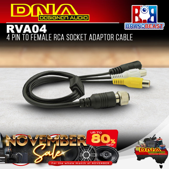 DNA RVA04 4 Pin To Female RCA Adaptor Cable