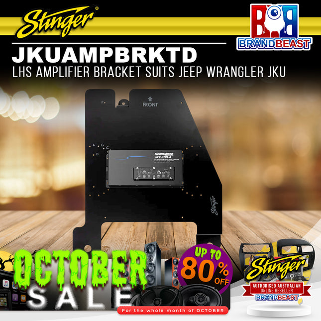 Stinger JKUAMPBRKTD LHS Amplifier Bracket Suits Jeep Wrangler JKU