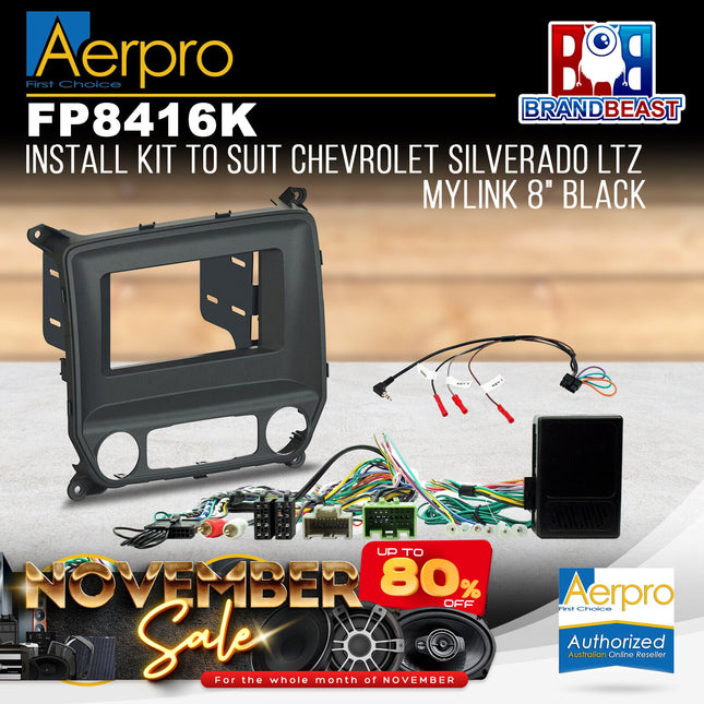 Aerpro FP8416K 2-Din Install Kit to Suit Chevrolet Silverado 2014-On