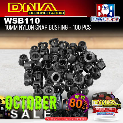 DNA WSB110 10mm Nylon Snap Bushing - 100 Pieces