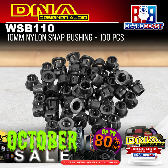 DNA WSB110 10mm Nylon Snap Bushing - 100 Pieces