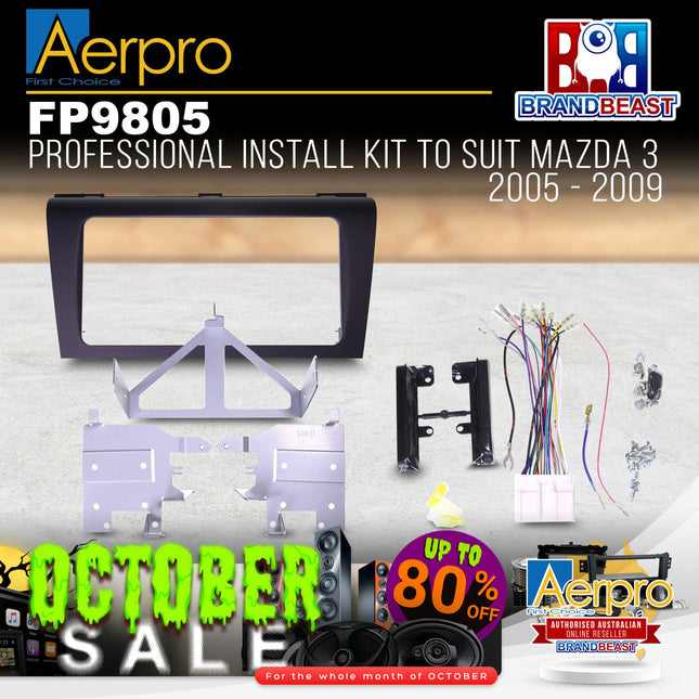 Aerpro FP9805 Kanatechs Professional Install Kit Suit Mazda 3 Axela 2004 - 2009