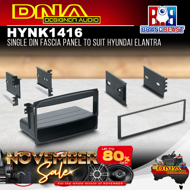 DNA HYN-K1416 Single DIN Fascia Panel to Suit Hyundai Lantra