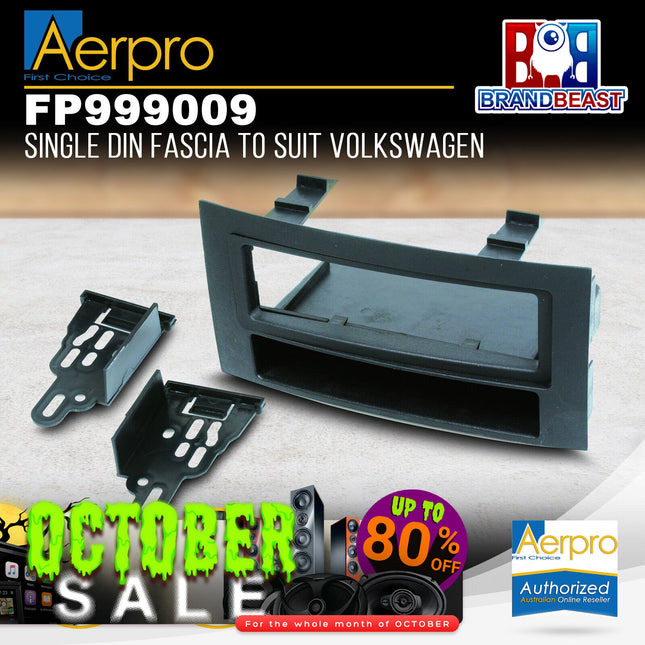 Aerpro FP999009 Single DIN Black Facia Kit Suit Volkswagen Touareg 2004 - 2010