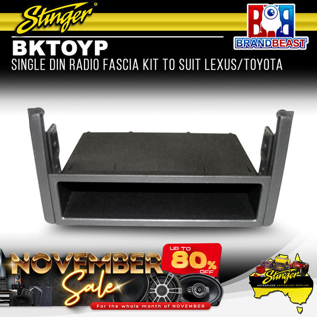 Stinger BKTOYP Single DIN Radio Fascia Kit To Suit Lexus/Toyota 2000-2016