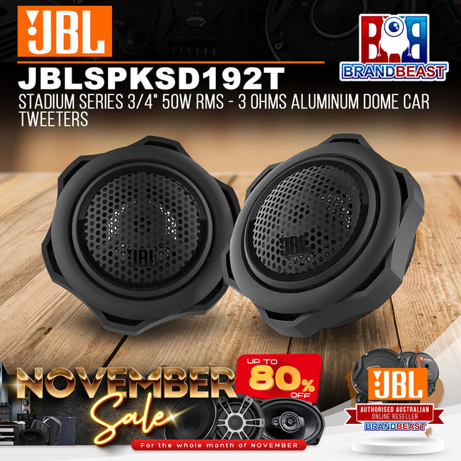 JBL Stadium 192T Stadium Series 3/4" 50W RMS - 3 Ohms Aluminum Dome Car Tweeters