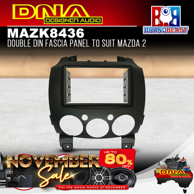 DNA MAZ-K8436 Double DIN Fascia Panel To Suit Mazda 2