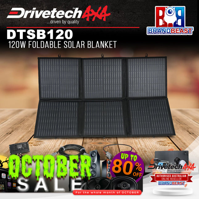 Drivetech4X4 DTSB120 120W Foldable Solar Blanket