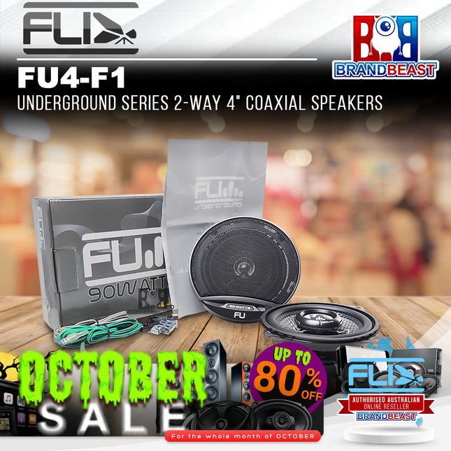 Fli FU4-F1 Underground Series 2-Way 4" Coaxial Speakers