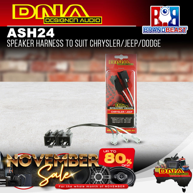 DNA ASH24 Speaker Harness to Suit Chrysler/Jeep/Dodge
