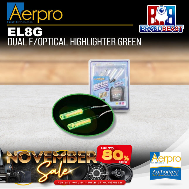 Aerpro EL8G Dual Fibre Optical Highlighter Green