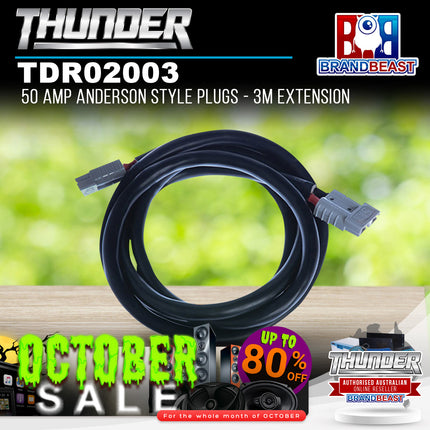 Thunder TDR02003 50 Amp Anderson Style Plugs - 3M Extension