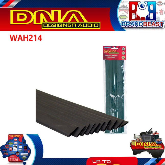 DNA WAH214 14mm Heatshrink Black - 10 Pieces
