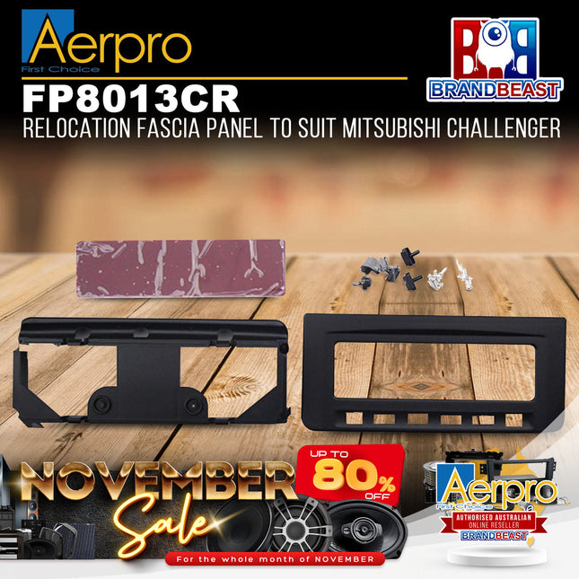 Aerpro FP8013CR Black Relocation Panel For Mitsubishi Challenger 2009 - 2013