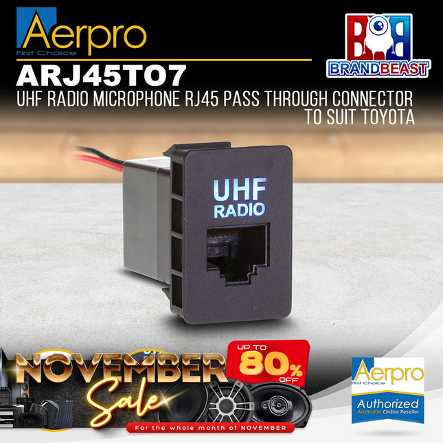 Aerpro ARJ45TO7 Panel Adapater Socket RJ45 to Suit Toyota